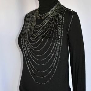 Dark silver chain necklace unisex